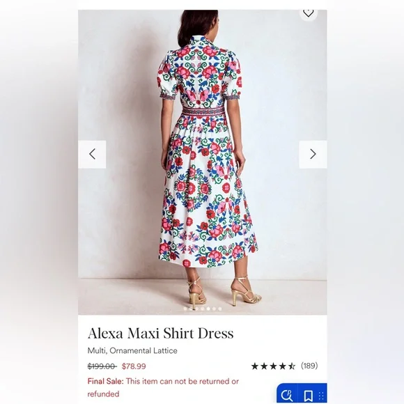Alexa Maxi Shirtdress NWT - Picture 4 of 8